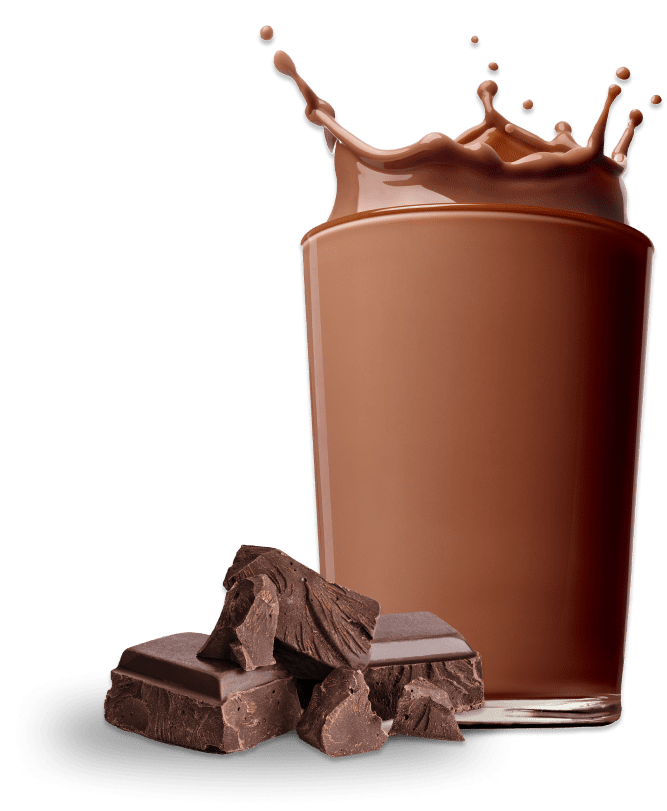 glass of chocolate milk