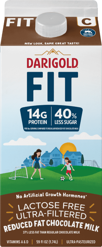 Darigold FIT chocolate 2% reduced fat milk carton